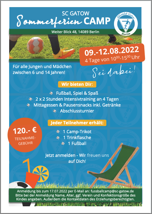 Sommerferien-Fussballcamp
