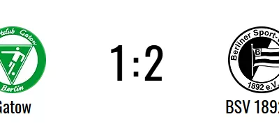 Spielbericht 1. Männer: SC Gatow – BSV 92 II (1:2)