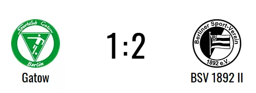 Spielbericht 1. Männer: SC Gatow – BSV 92 II (1:2)